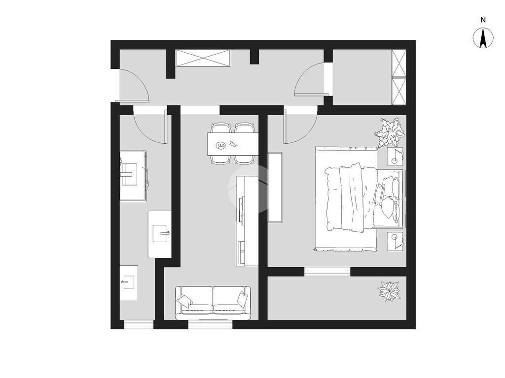 Bilocale Via Lorenteggio, Milano (zona Giambellino) - planimetria 1