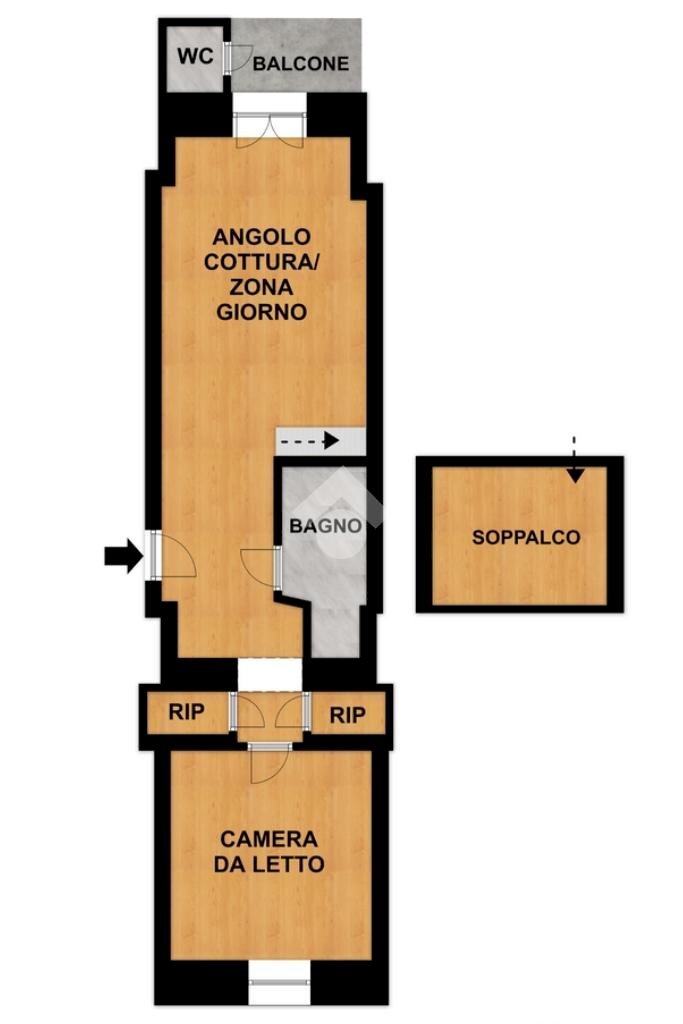 Bilocale Piazza Lavagnola, Savona (zona Lavagnola) - planimetria 1