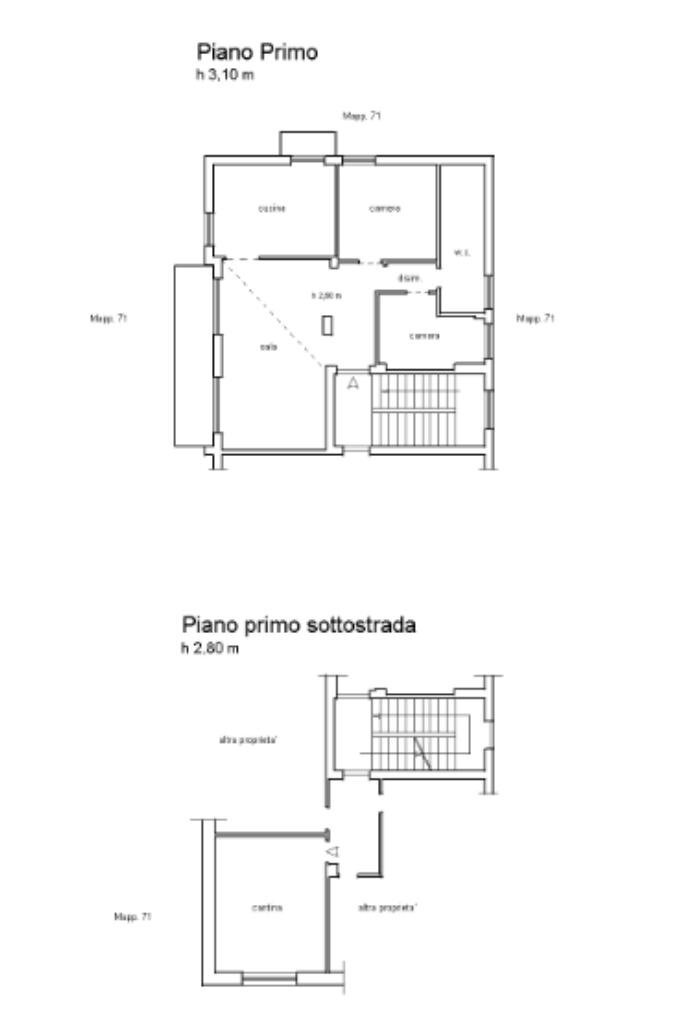 Quadrilocale Via Nazario Sauro, La Spezia (zona Pegazzano) - planimetria 1