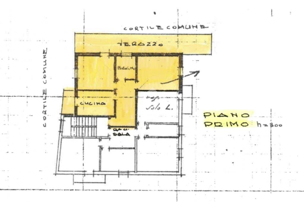 Trilocale Via Bellentani, Modena (zona Morane - Contrada) - planimetria 1