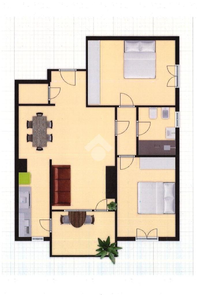Three-room apartment Via felice maritano, San Donato Milanese - floor plans 1
