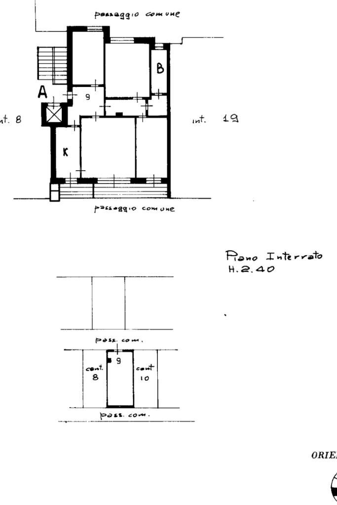 Four-room apartment Via Monte Cervino, Cusano Milanino - floor plans 1