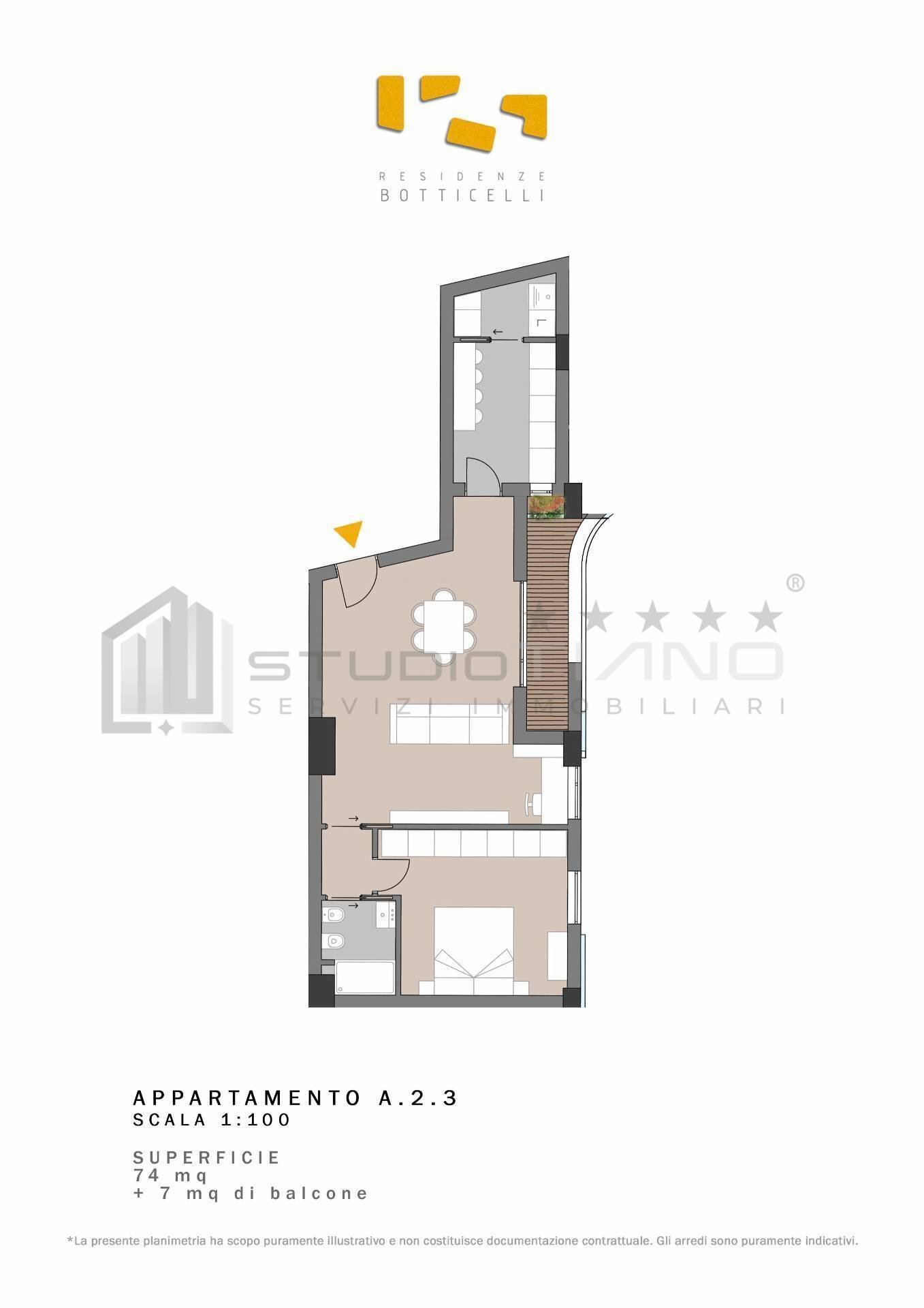 Foto 3 - Three-room apartment Via Venezia
 
33, Rende - floor plans 1