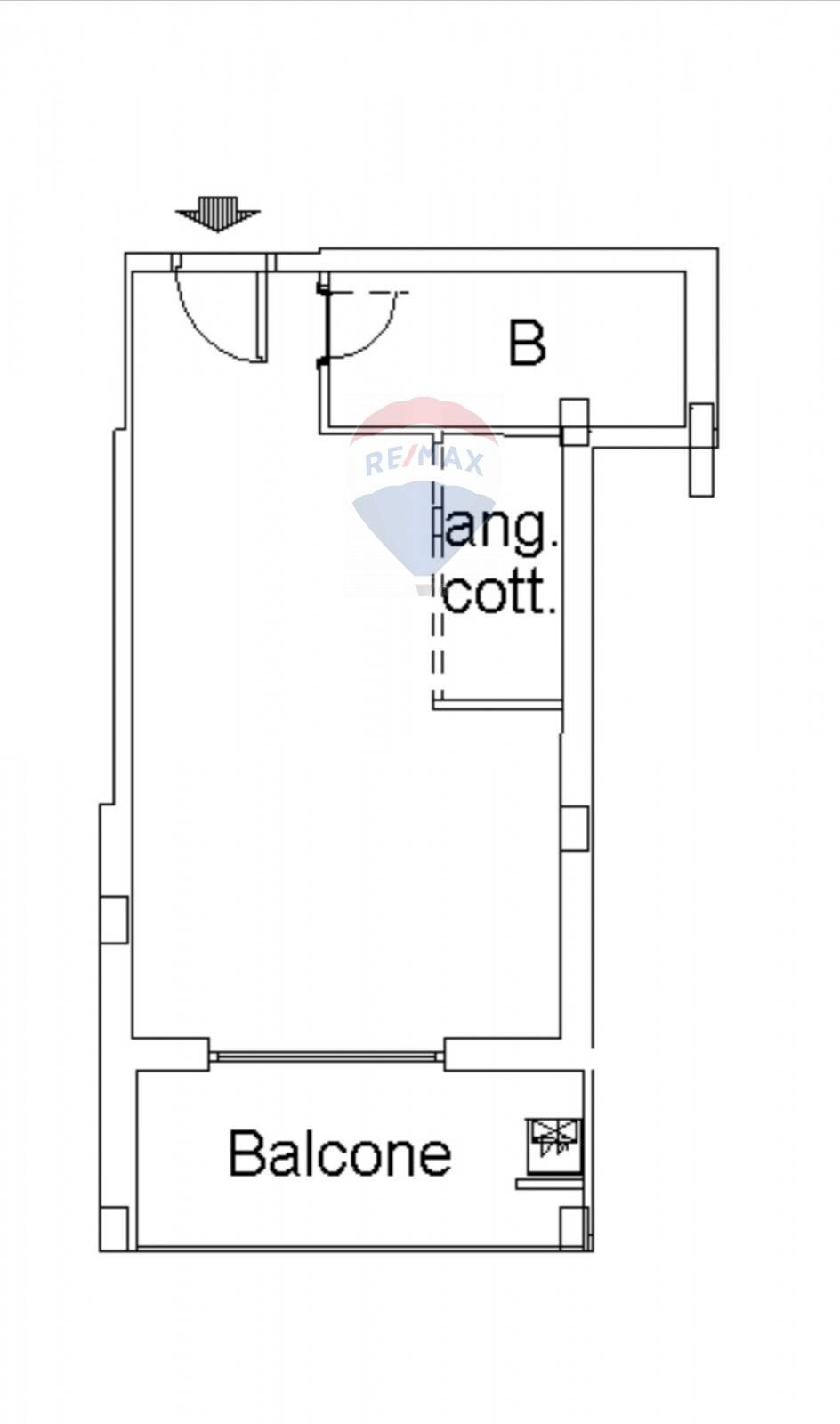 Pianta 2D - Monolocale Via del Francese
 
21, Monterotondo - planimetria 1