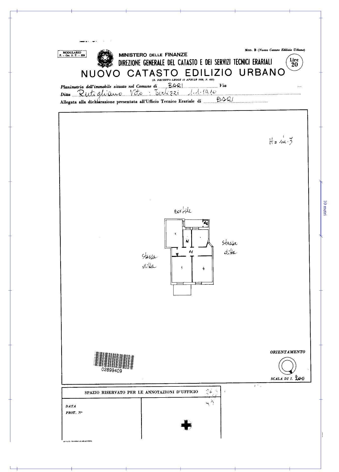 Foto 22 - Three-room apartment Traversa di Via Sergio Pansini
 
1, Bari - floor plans 1