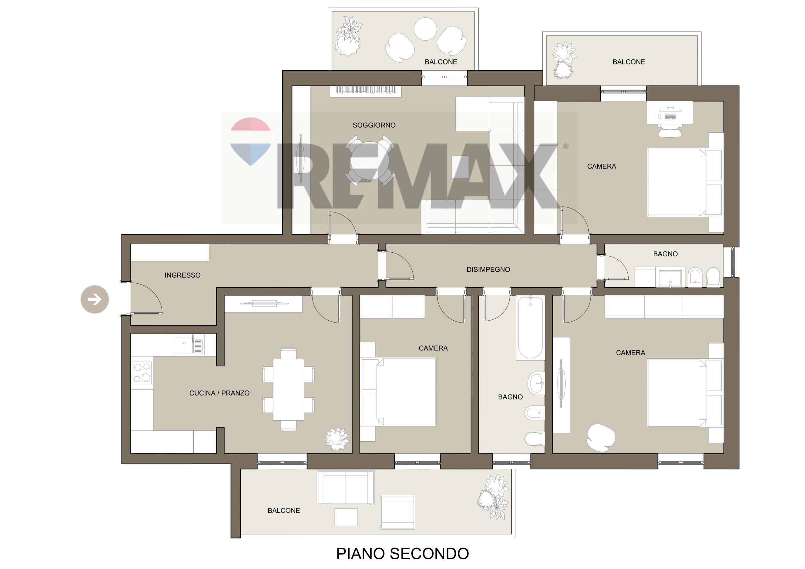 Pianta 2D - Appartamento C.so Mazzini
 
159, Vasto - planimetria 1