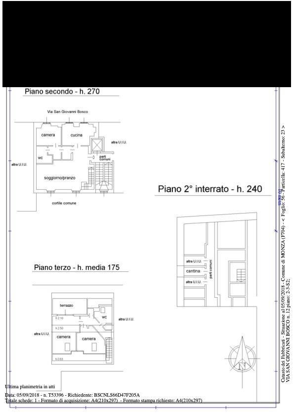 Foto 2 - Four-room apartment via San Giovanni Bosco
 
12, Monza - floor plans 1