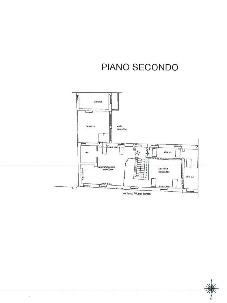 Two-room apartment vicolo Baretti, 10, Valenza - floor plans 1