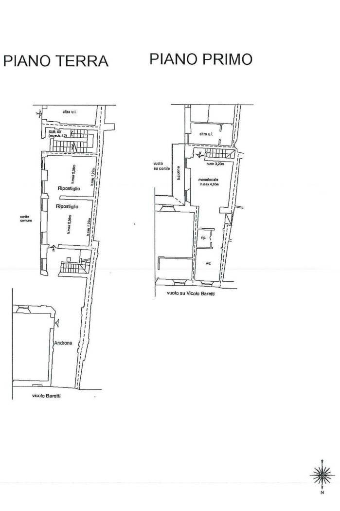 Three-room apartment vicolo Baretti, 10, Valenza - floor plans 1