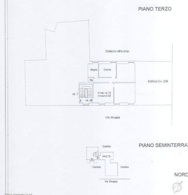 Three-room apartment via Struppa, 204, Genova (neighborhood Struppa) - floor plans 1