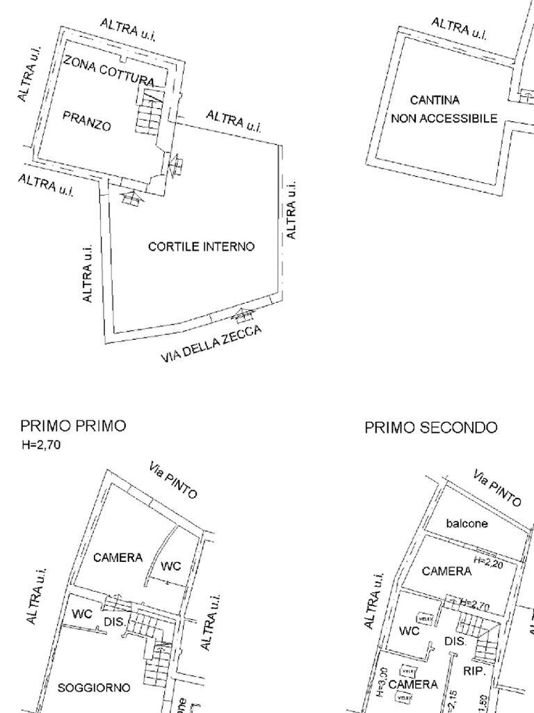 Casa semi indipendente Via della zecca, Tortona - planimetria 1