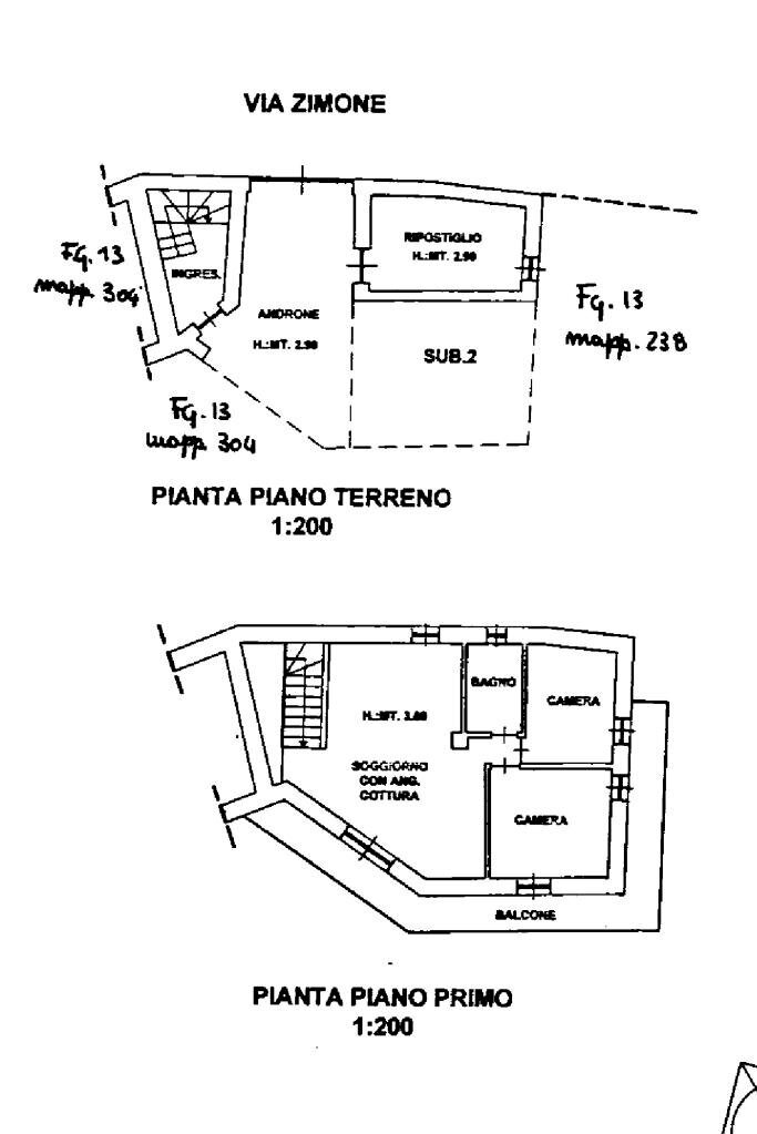 Casa semi indipendente Via Zimone, Viverone - planimetria 1