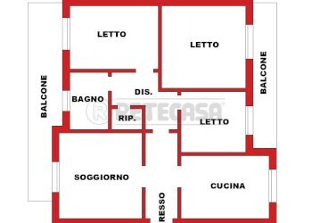27_Planimetria - Appartamento Via Alcide de Gasperi 7, Bondeno - foto 27