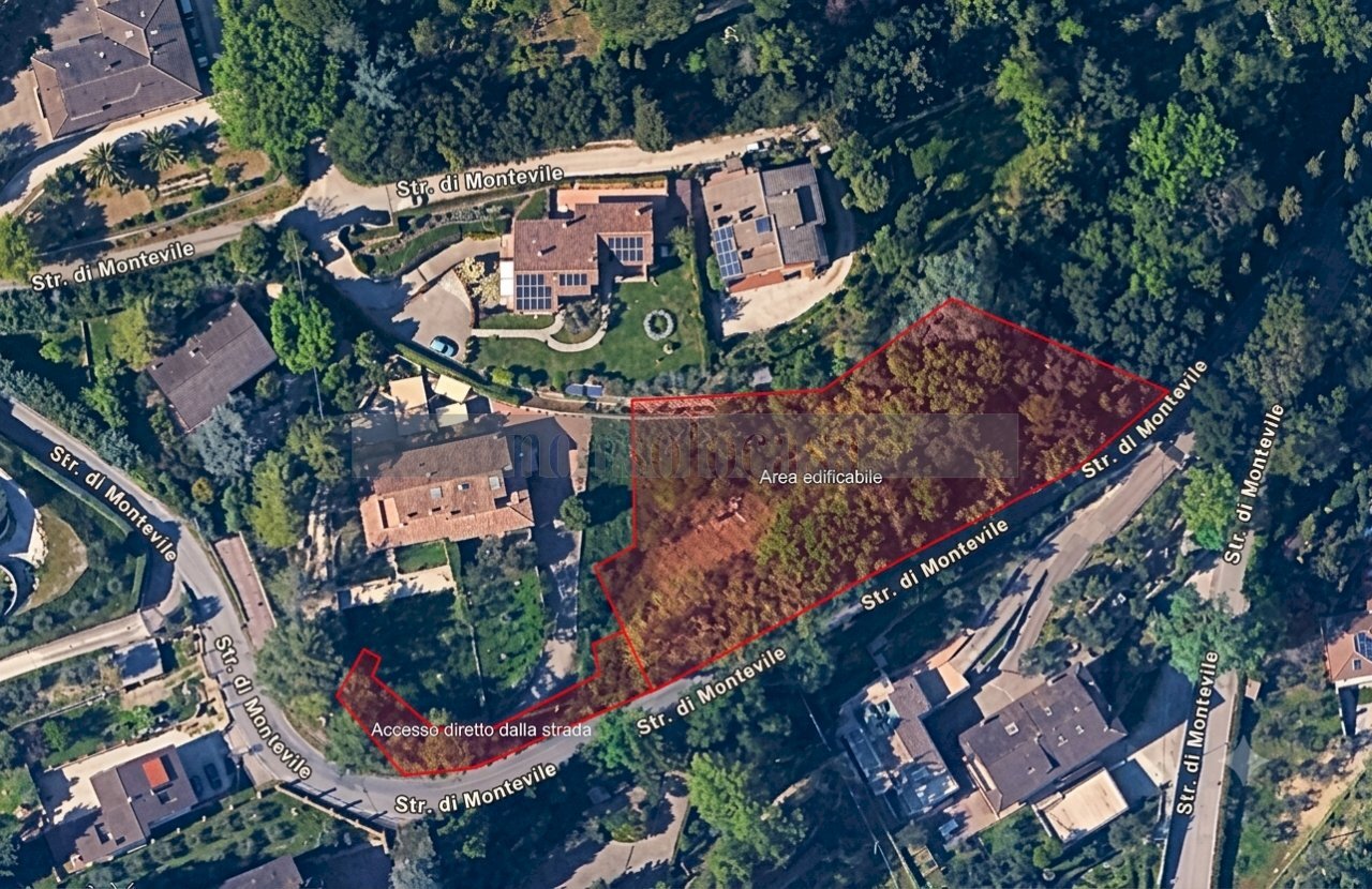 IMMAGINE AEREA - Terreno agricolo Strada di Montevile, Perugia - foto 1