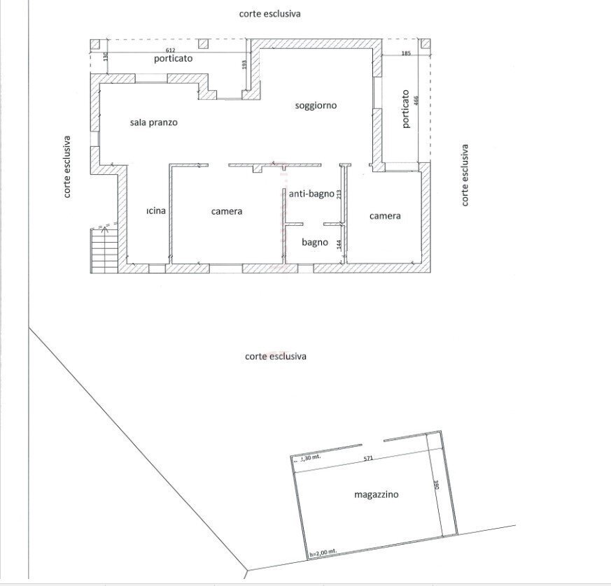 1 - Independent house at auction Regione La Costa 1, Albenga - floor plans 1