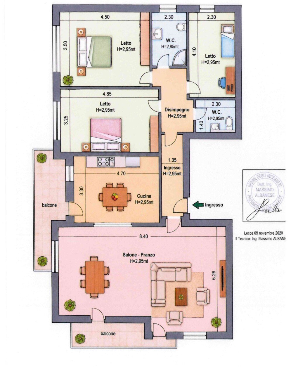 doc03133720260630075614_001 - Appartamento Via Cataldo Antonio Mannarino 4, Lecce - planimetria 1