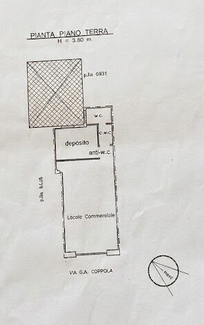 planimetria via coppola - Locale Commerciale Via Giovanni Andrea Coppola 1, Lecce - planimetria 1
