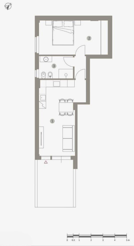 planimetria - Two-room apartment Senigallia - floor plans 1