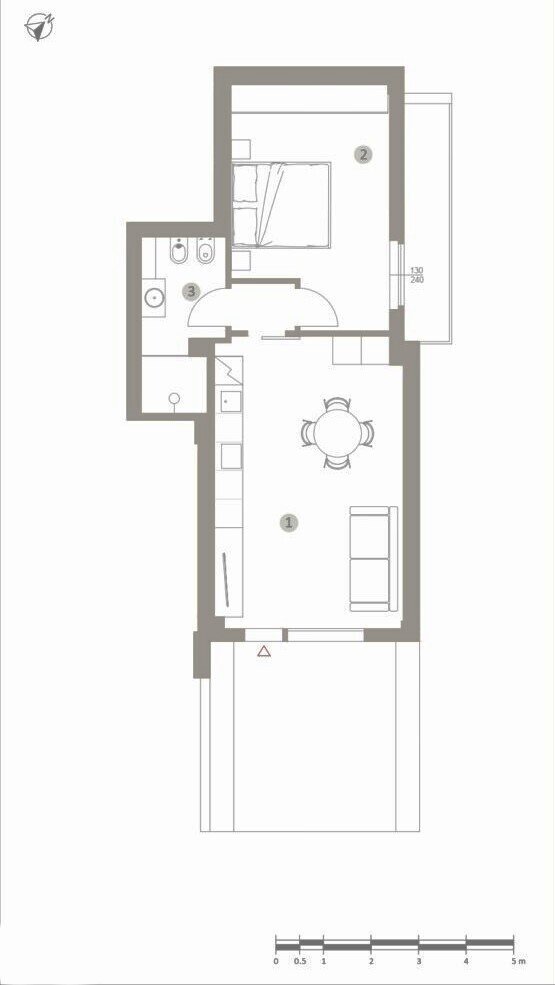 planimetria - Two-room apartment Senigallia - floor plans 1