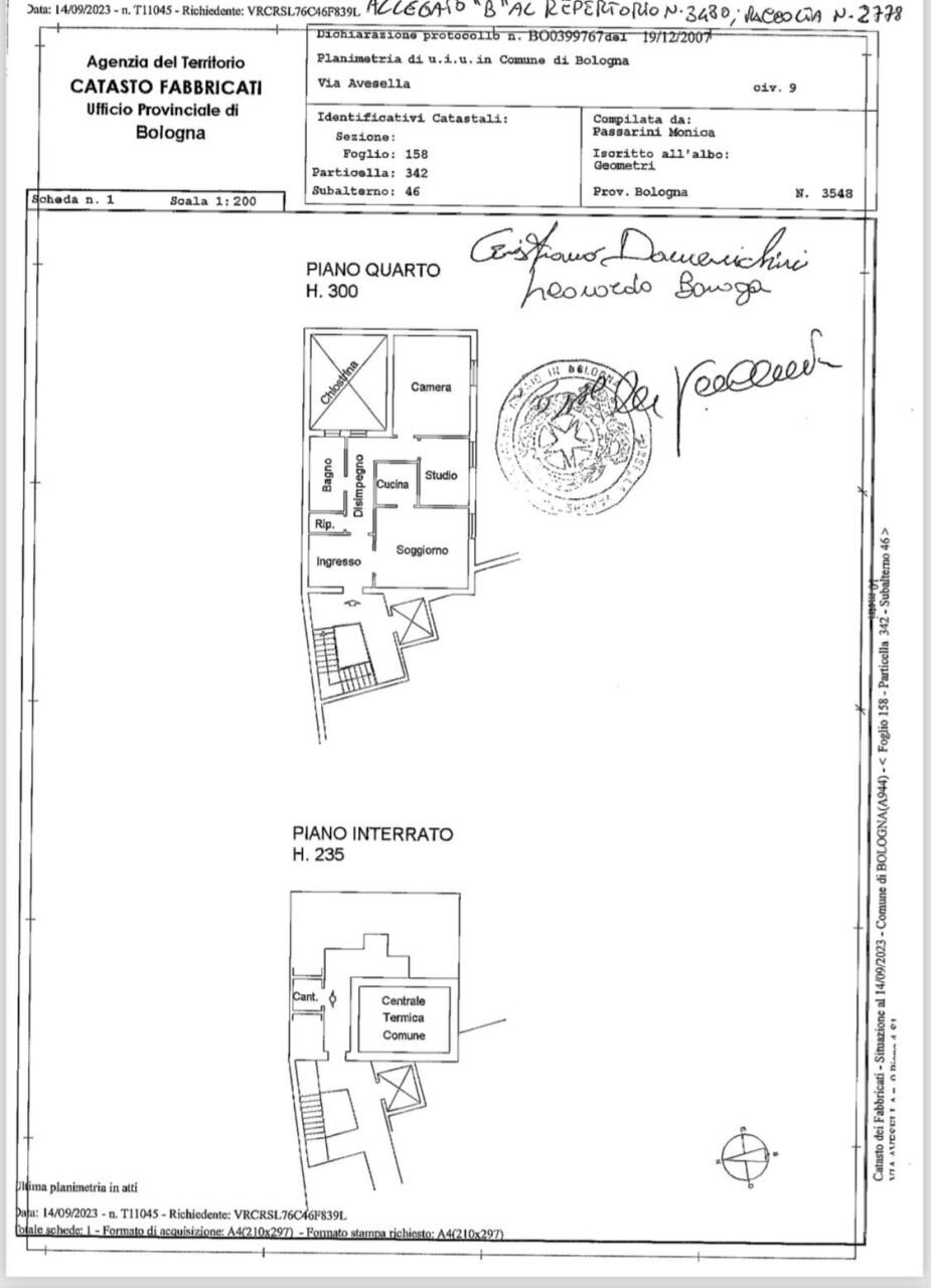 61272426-61e7-4299-b6c4-80b78ba56bc9.jpg - Four-room apartment Via Avesella 9, Bologna (neighborhood Centro Storico) - floor plans 1