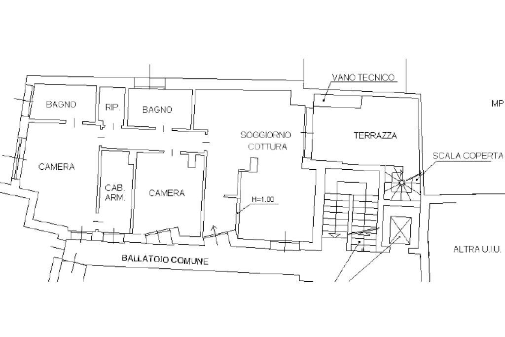 Three-room apartment Corso Garibaldi, Rho - floor plans 1