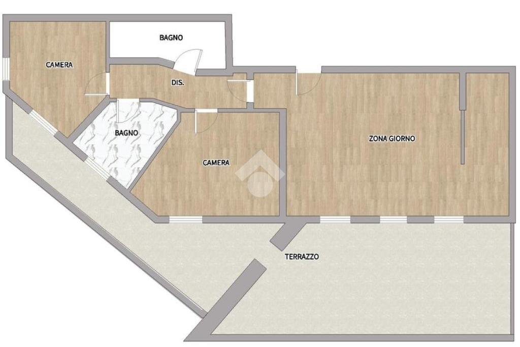 Three-room apartment Via Papa Giovanni XXIII, Rescaldina - floor plans 1