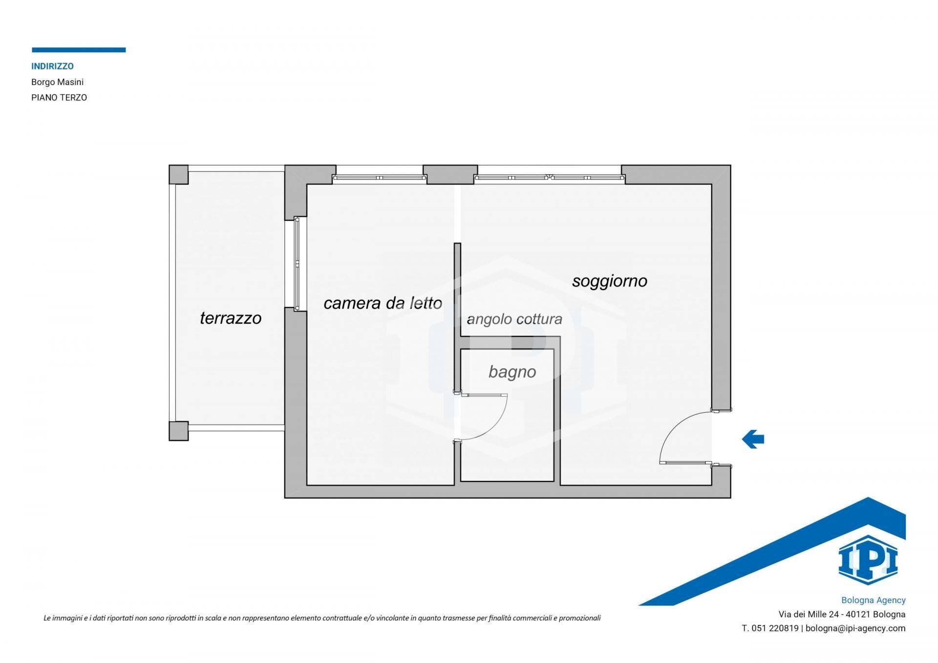 Bilocale Viale Angelo Masini, Bologna (zona Irnerio) - planimetria 1