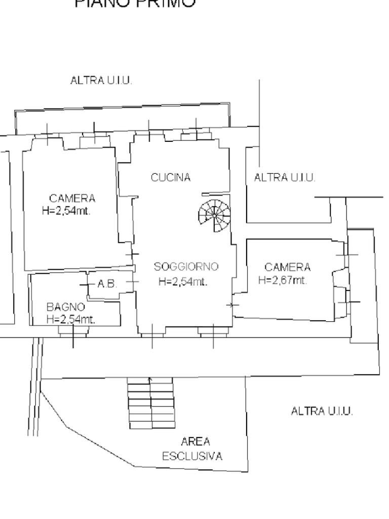Semi-detached house Borgata rivata, Reano - floor plans 1