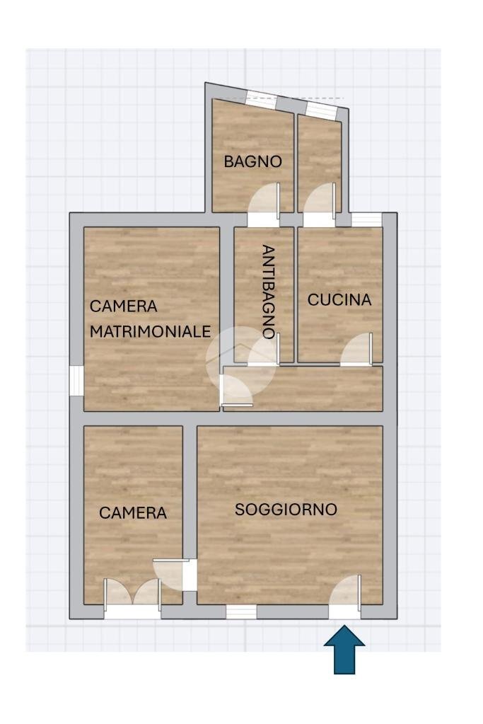 Quadrilocale Via Umberto I, Rivalta di Torino - planimetria 1