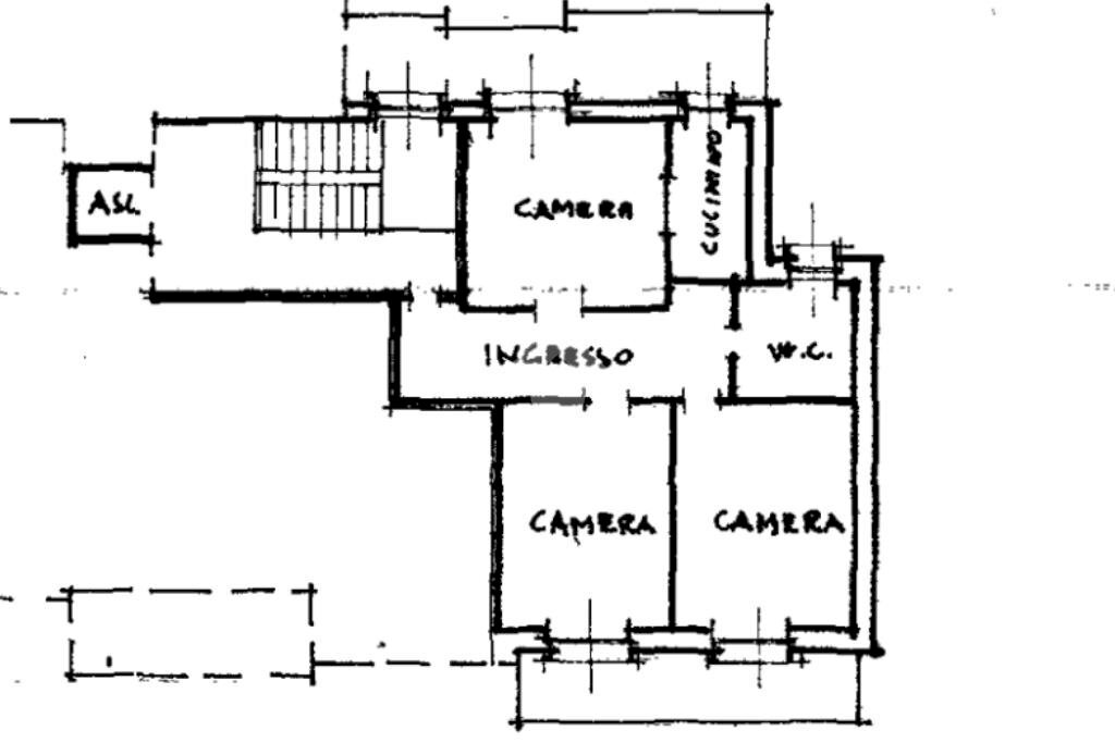 Three-room apartment Via robassomero, Ciriè - floor plans 1