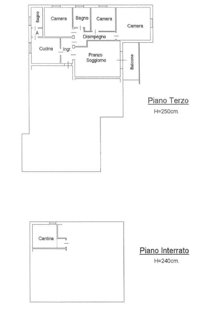 Four-room apartment Via Risorgimento, Formigine - floor plans 1