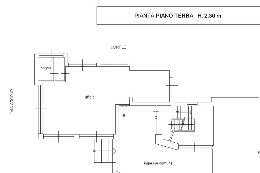 Trilocale Via Arcour, Fiano - planimetria 1