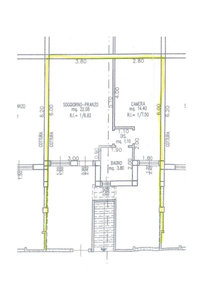 Two-room apartment Via Provinciale le Uso, Borghi - floor plans 1
