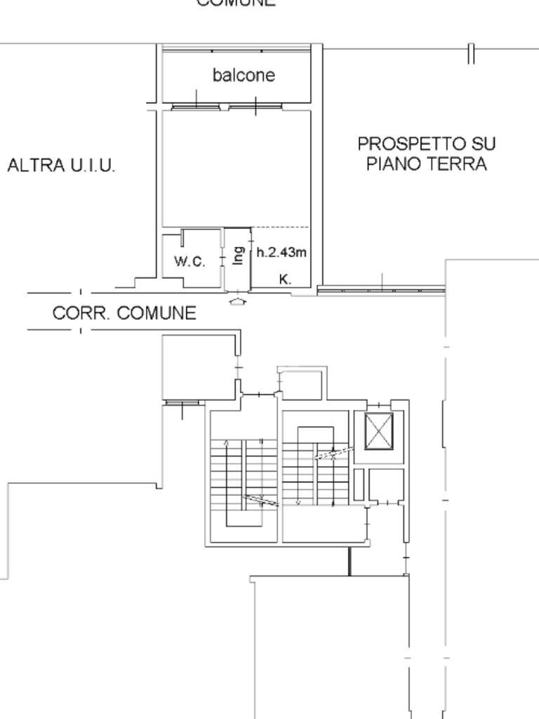 One-room apartment Palazzo dei cigni b, hamlet Milano 3, Basiglio - floor plans 1
