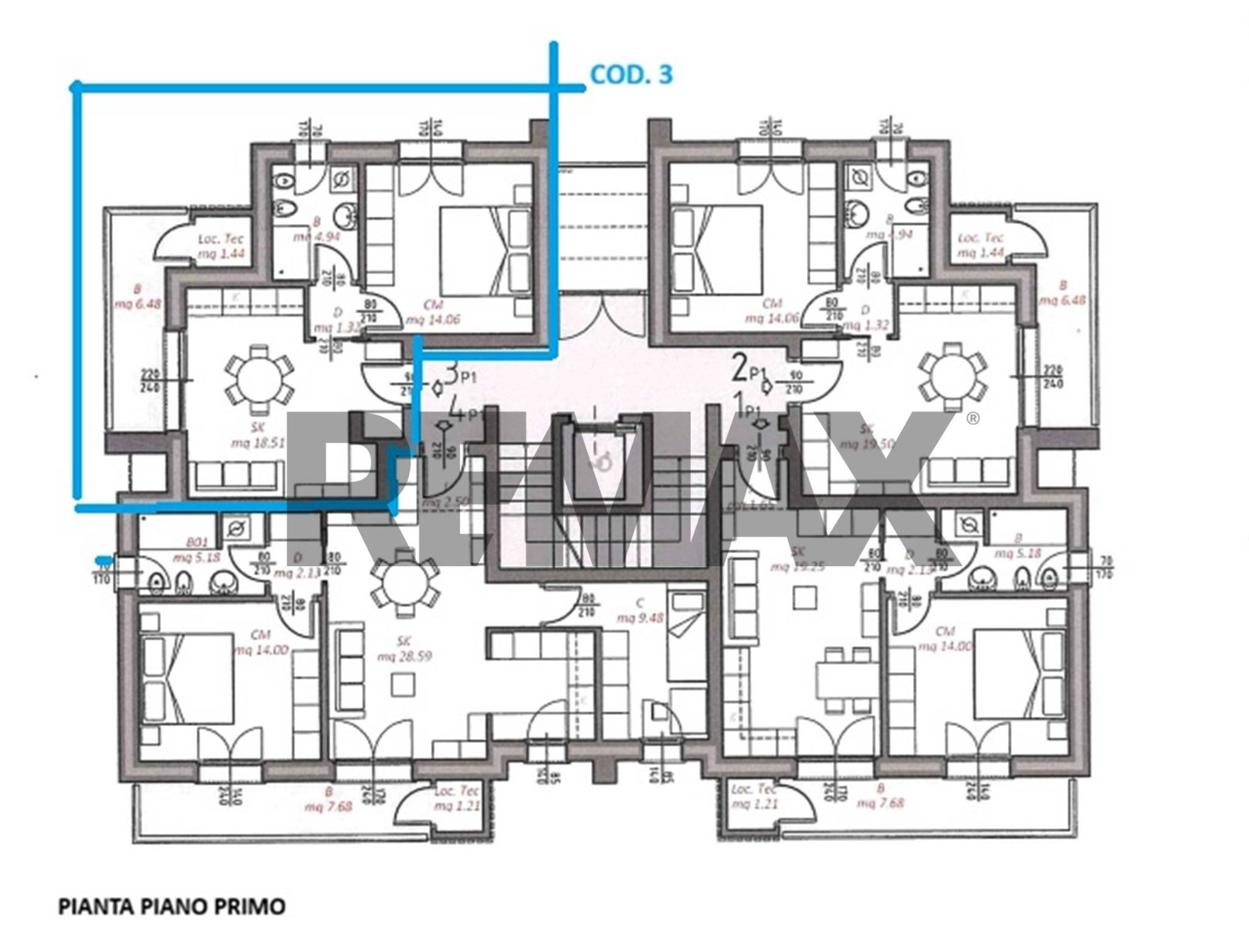 Pianta 2D - Two-room apartment Via Curioni
 
10, Gallarate - floor plans 1