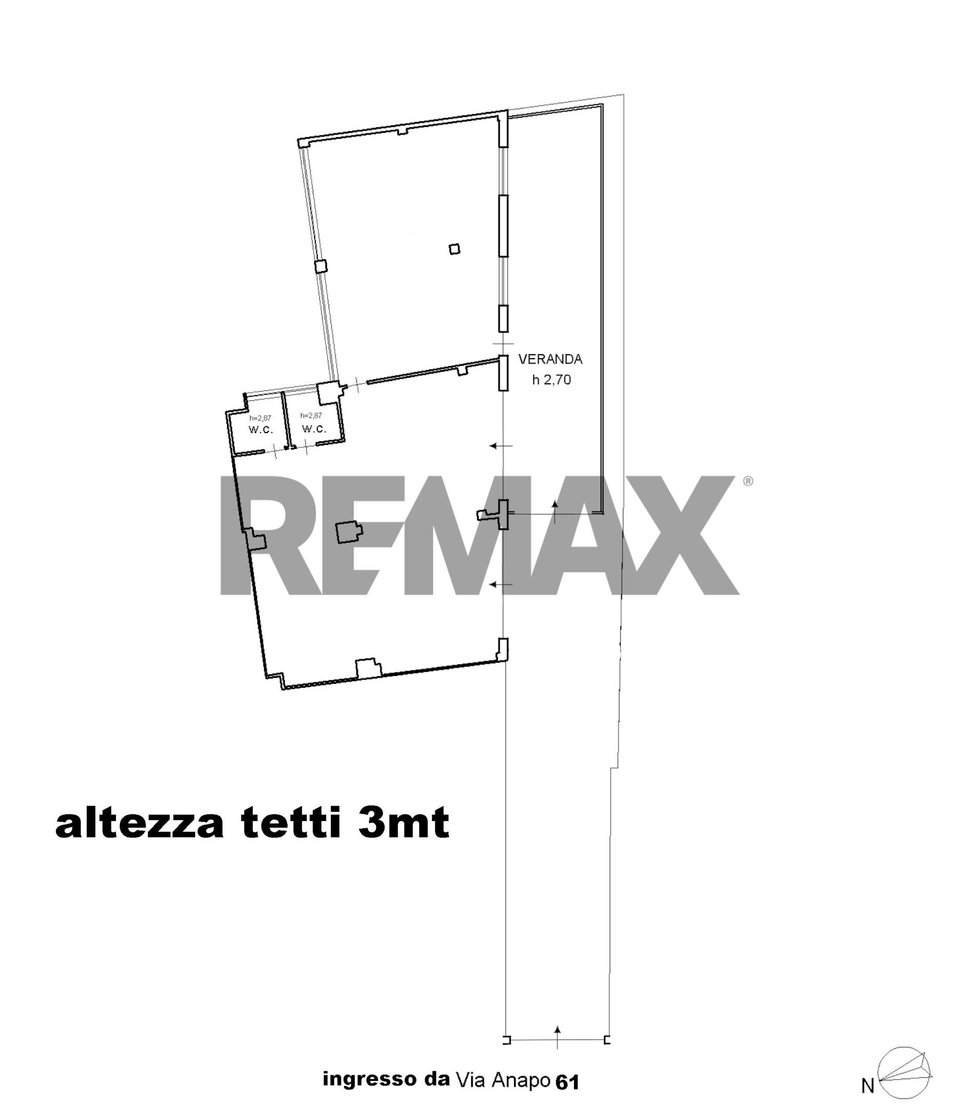Pianta 2D - Magazzino Via Anapo
61, Catania - foto 2