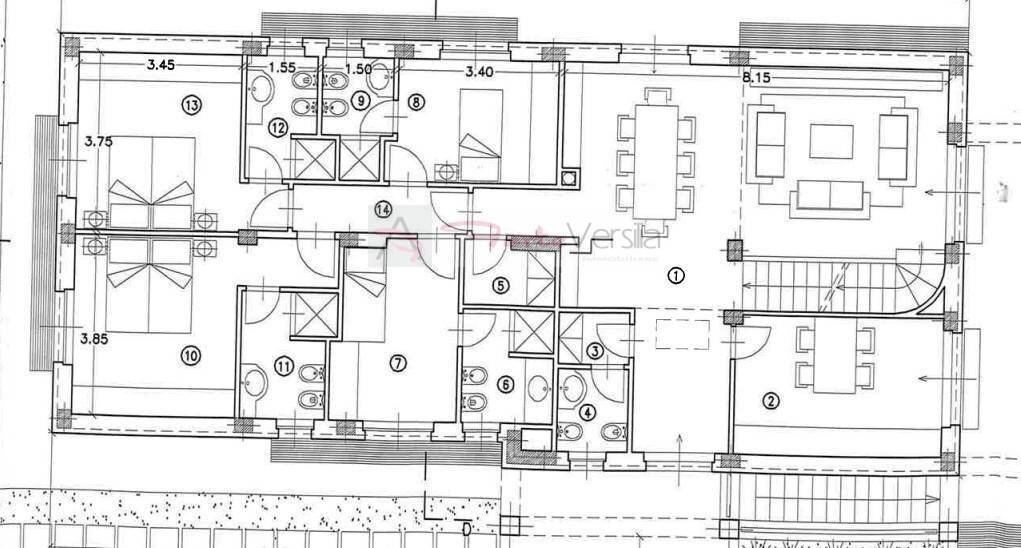 Foto 5 - Casa indipendente Forte dei Marmi - planimetria 1