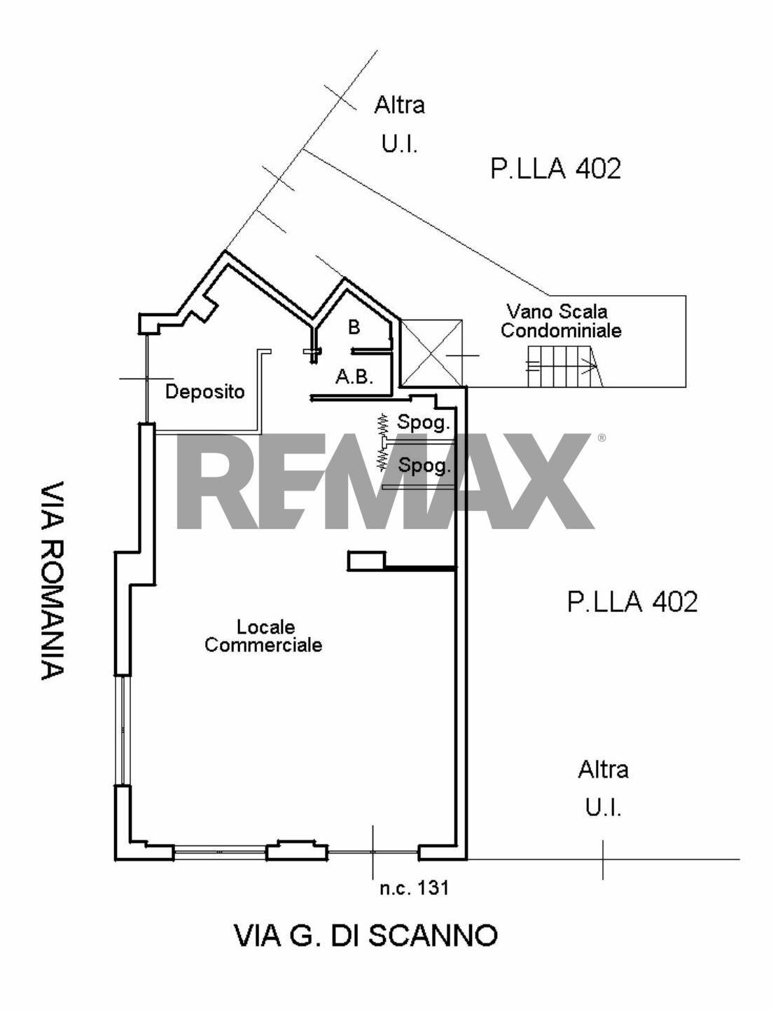 Pianta 2D - Commercial Premises via Geremia di Scanno
 
129/131, Barletta - floor plans 1