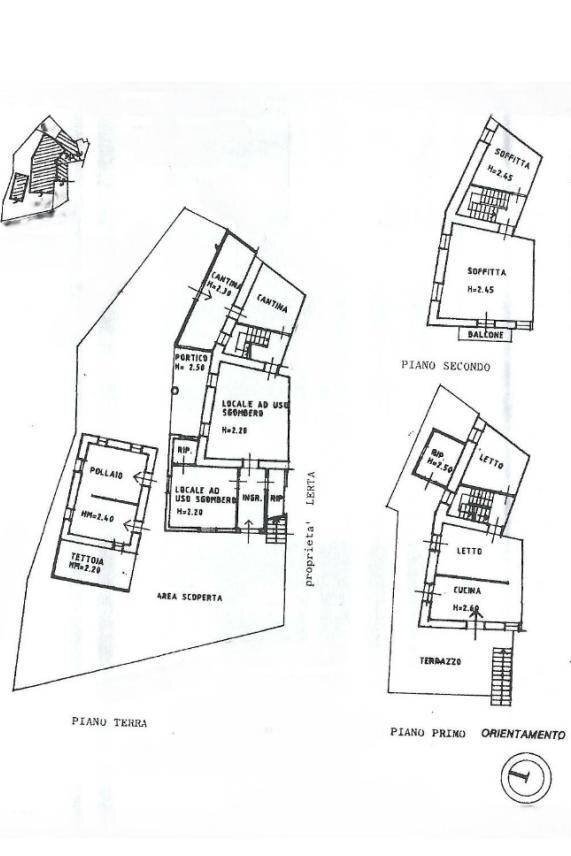 Independent house Frazione Ca' Bastardini, Fabbrica Curone - floor plans 1