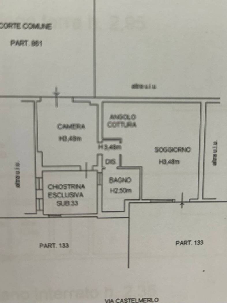 Bilocale via Castelmerlo, 4/3a, Bologna (zona Massarenti) - planimetria 1