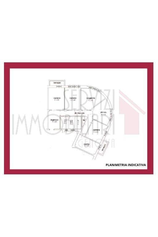 Appartamento via Stefano Dondero, Genova (zona Sampierdarena) - planimetria 1