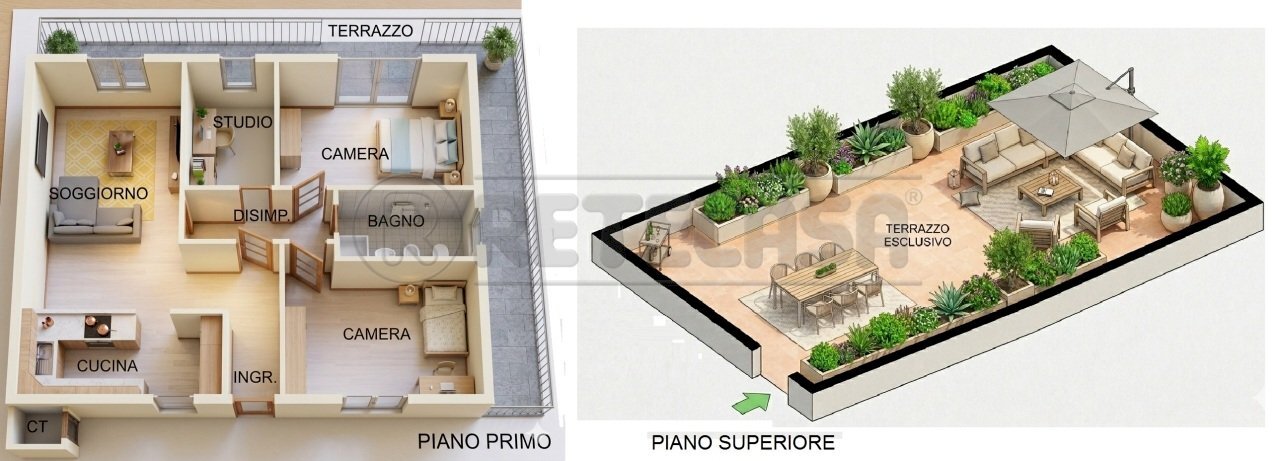plani totale P377 - Appartamento Via Monte Tambura 30, Viareggio - planimetria 1
