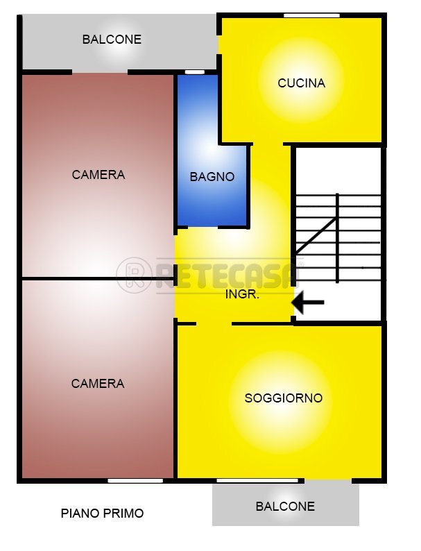 PlaniRete C357 - Quadrilocale Via Giuseppe Mazzini 228, Viareggio - planimetria 1