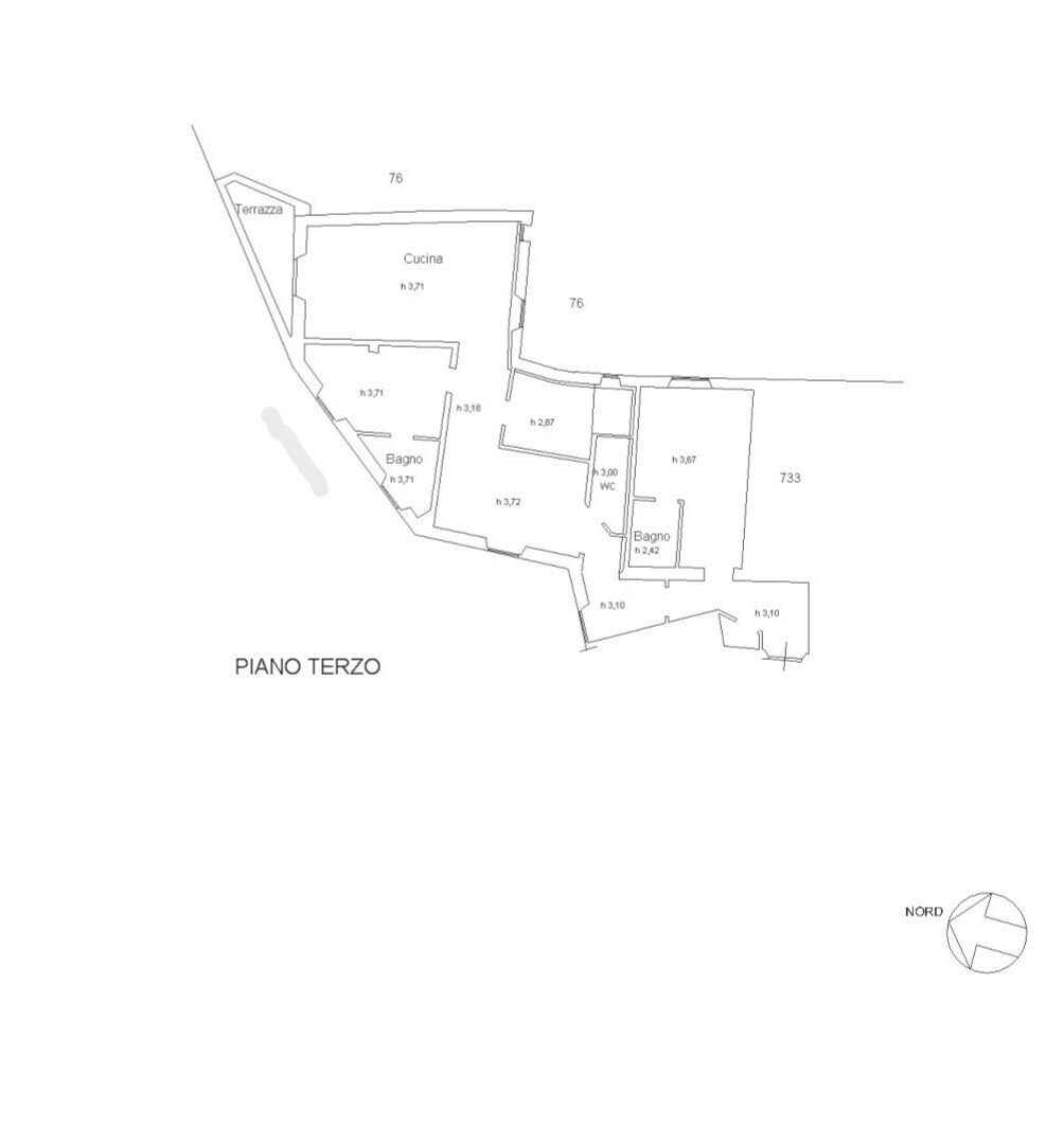 planimetria - Apartment Via Accursio, Firenze - floor plans 1