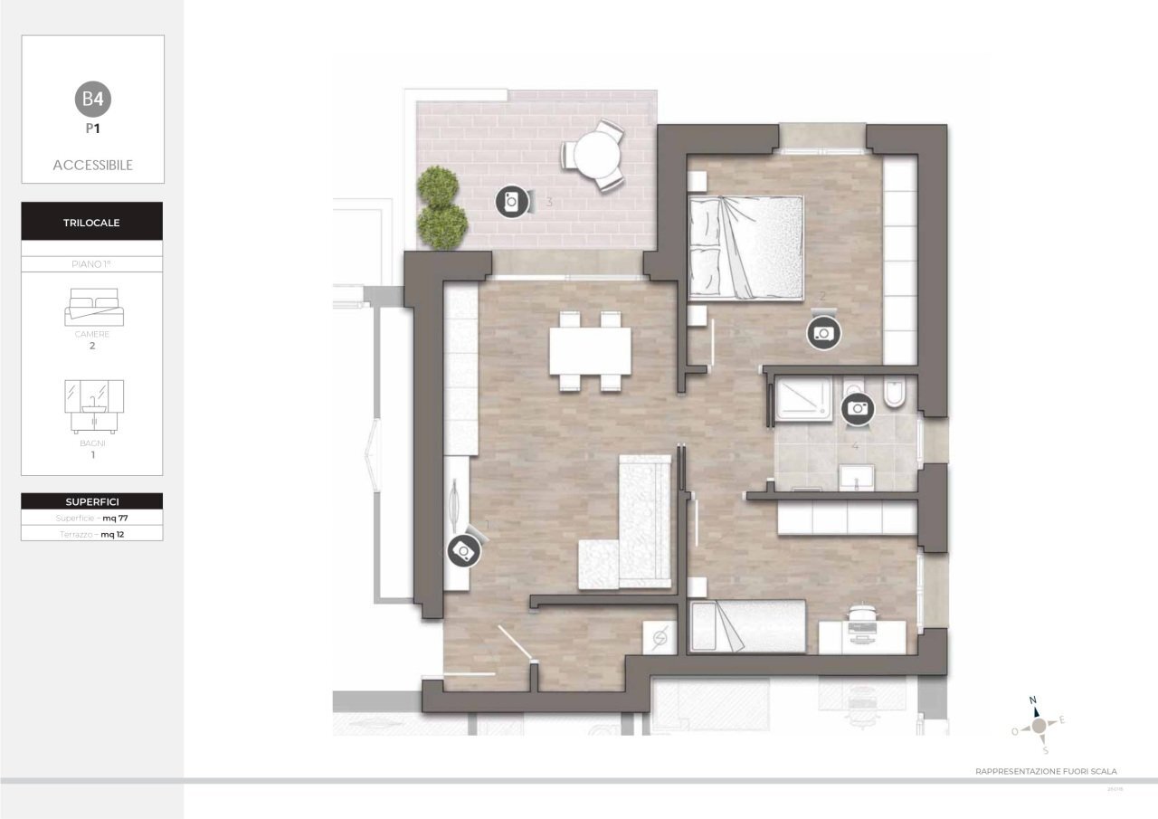 B4 rid_page-0002 - Three-room apartment Via dell'Arcoveggio 56, Bologna - floor plans 1