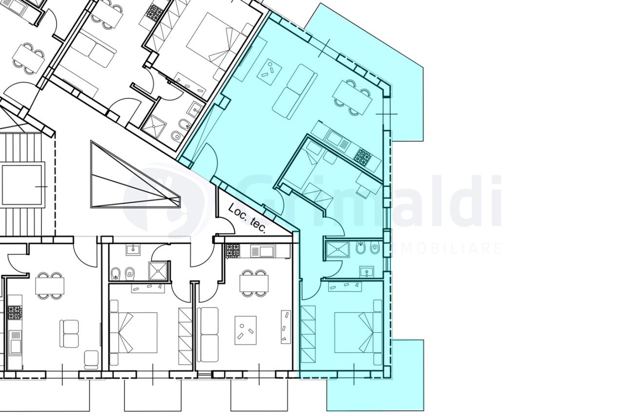 P1 TRILO CIANO.jpg - Three-room apartment Via Sicilia 1, Siracusa - photo 1