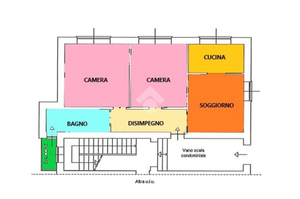 Three-room apartment Via Giovanni Verneri, Alessandria - floor plans 1