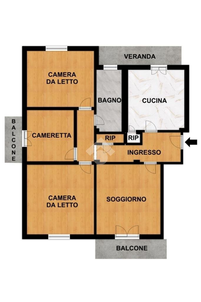 Appartamento Via de Marchi G. F., Savona - planimetria 1