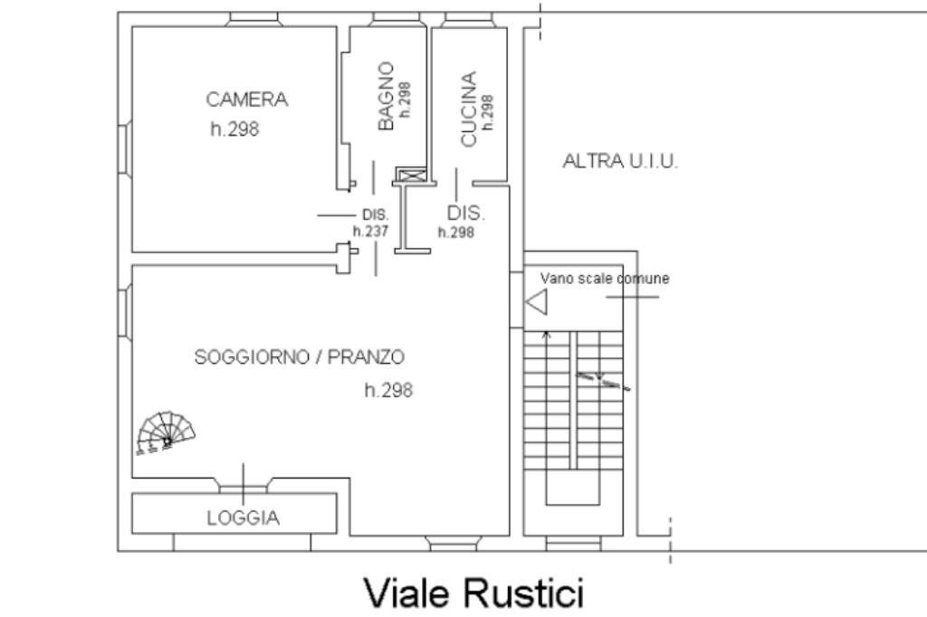 Three-room apartment Viale Rustici, Parma (neighborhood Cittadella) - floor plans 1