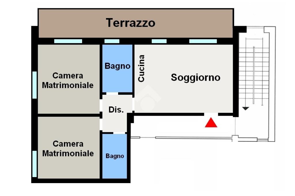 Three-room apartment Via Monte Grappa, Carugate - floor plans 1